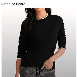 VERONICA BEARD JEANS CHARLENE Pullover Sweater, Lightweight 100% Merino Wool XS